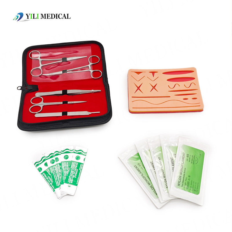 Suture Practice Kit Silicone Suturing Pad with Wound Closure Trainer for Nursing