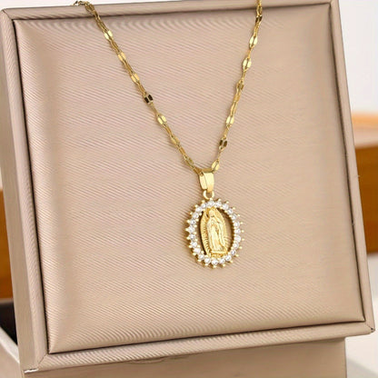 Virgen de Guadalupe Necklace for Women – Virgin Mary Necklace
