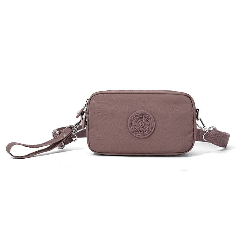 Small Casual Crossbody Bags Triple Zip Clutch Wallet Waterproof Lightweight