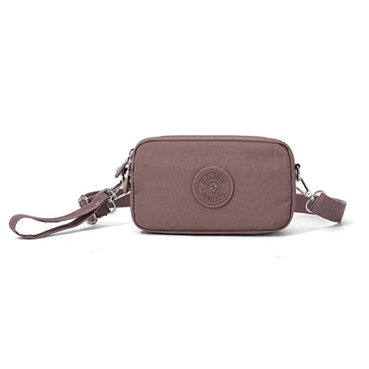 Small Casual Crossbody Bags Triple Zip Clutch Wallet Waterproof Lightweight