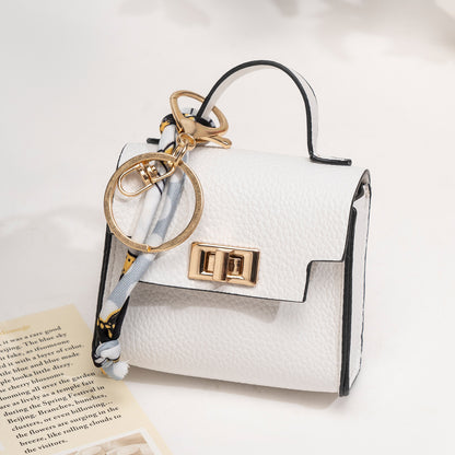 Mini Backpack Keychain for Women,Small Change Pouch Coin Purse Twist-lock