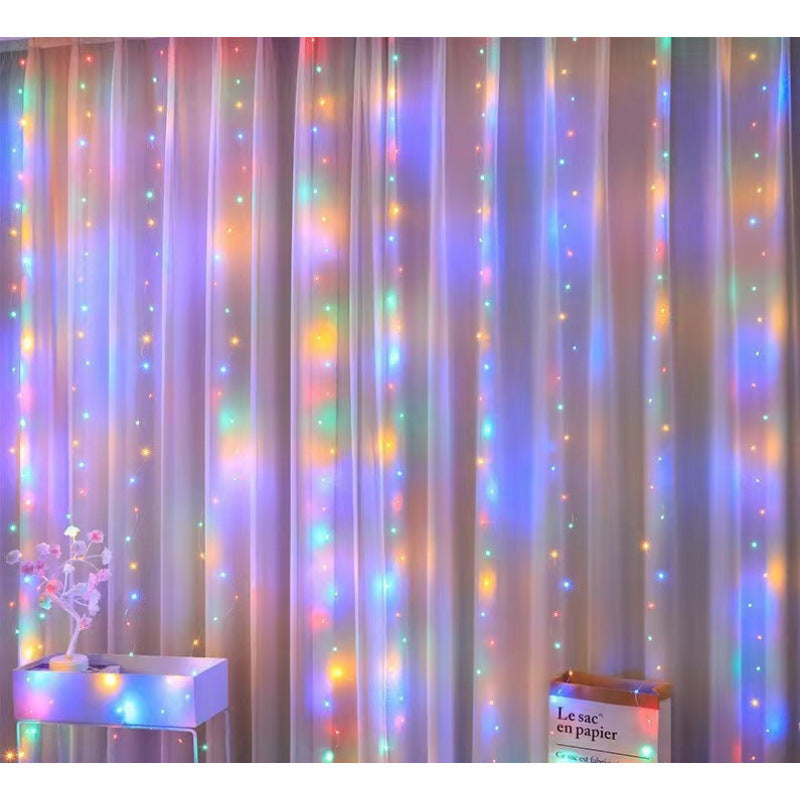 300 LED Curtain Lights, 9.8x9.8 Ft USB Powered with Remote Control