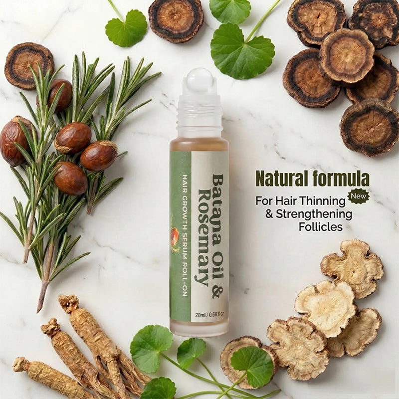 2Pcs Batana Oil & Rosemary Roll-On Hair Growth Serum—Precision Care for The Scalp and Beard