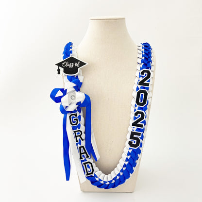 2026 Graduation Lei Set - Two-Tone Braided Ribbon with Honor Cord