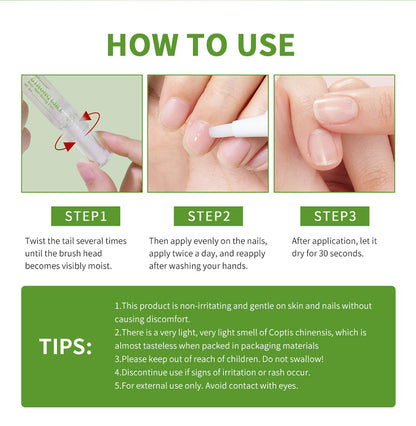 2Pcs Anti-Nail Biting Pen for Kids & Adults, Bitter Taste Nail Polish, 2-in-1 Nail Hardener & Daily Nail Care