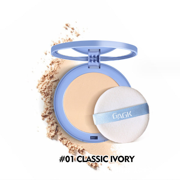 Professional Face Setting Pressed Powder, Oil Control, Waterproof, Matte Finish, Natural Look