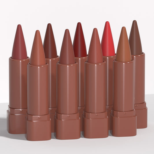 9Pcs/Set Crayon Matte Lip Liner Set,  Natural Longwear Lip Liner Pencil