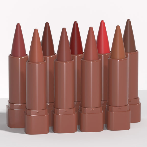 9Pcs/Set Crayon Matte Lip Liner Set,  Natural Longwear Lip Liner Pencil