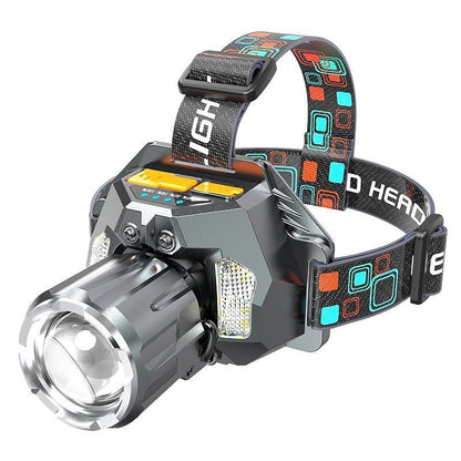 900000LM Super Bright Led Head Lamp With Motion Sensor,10 Modes,125°Adjustable Head Lights