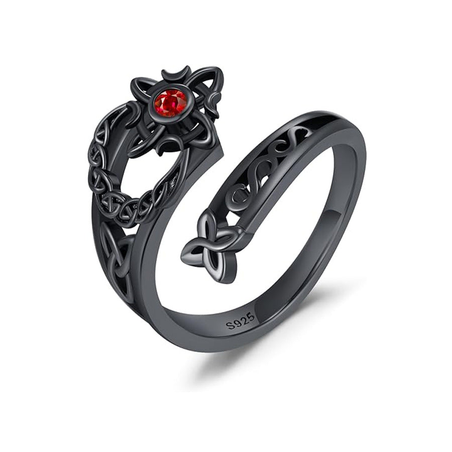 Witches Knot Ring for Women Adjustable Witches Protection Knot Ring
