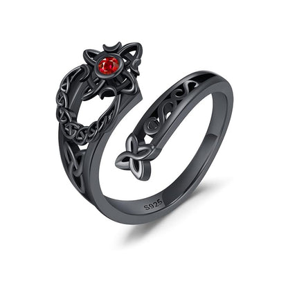 Witches Knot Ring for Women Adjustable Witches Protection Knot Ring