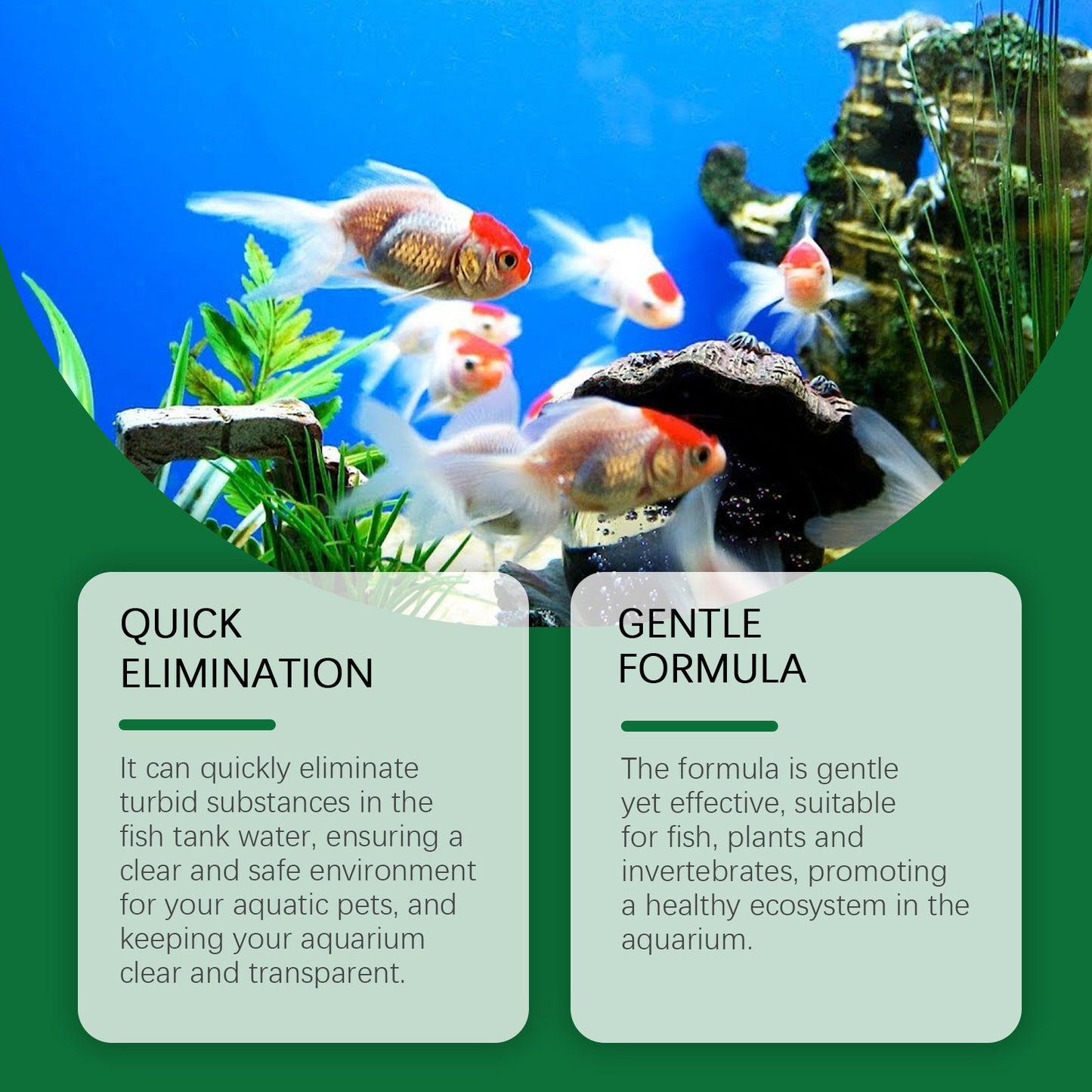 2 Bottles Powerful Aquarium Water Purification Tablet,Water Purification Tablets for Fish Tank