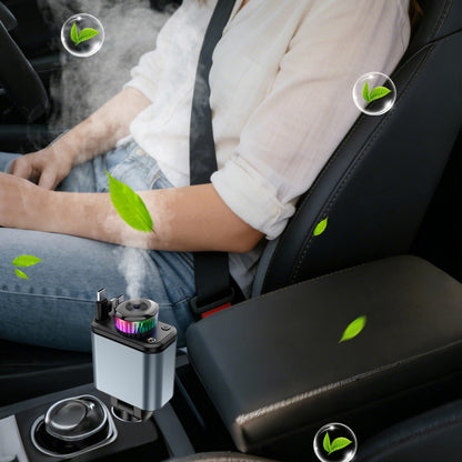 Retractable Car Charger USB C Fast Charging 120W Aromatherapy Starlight