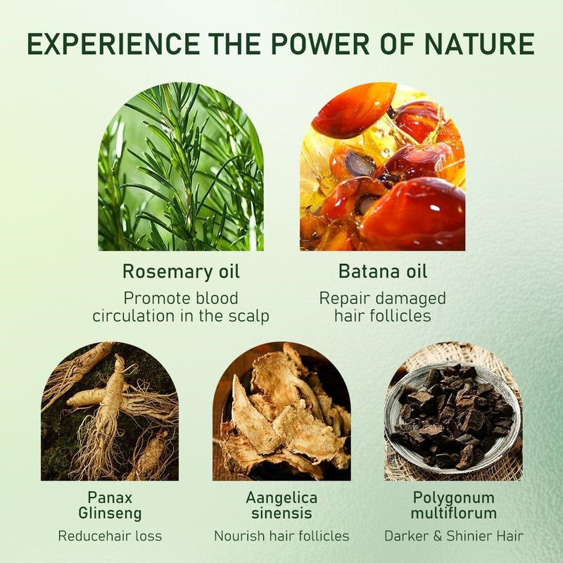 2Pcs Batana Oil & Rosemary Roll-On Hair Growth Serum—Precision Care for The Scalp and Beard