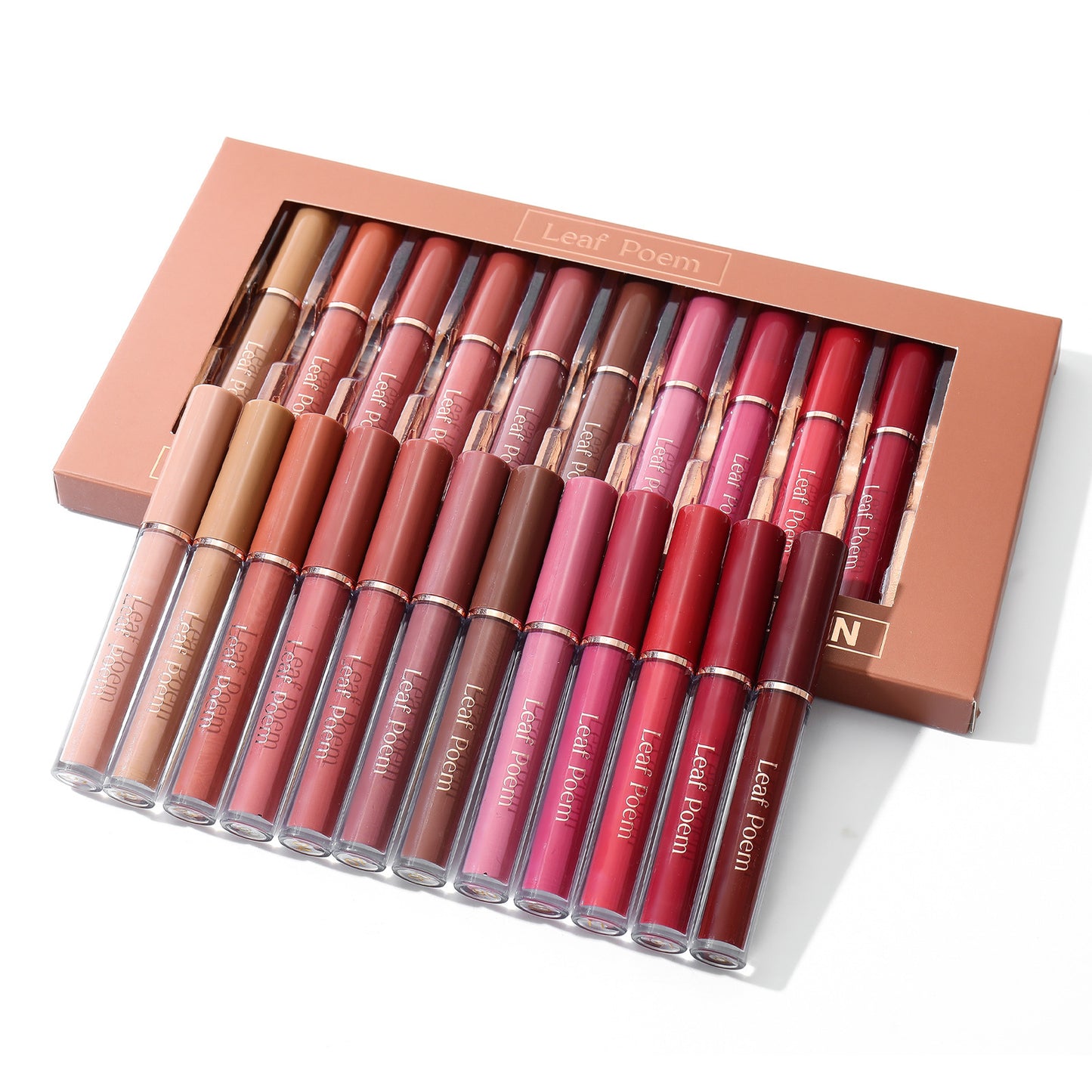 12 Pcs Lip Gloss Set with Glossy and Soft Brush Non-Sticky Moisturizing Lipgloss