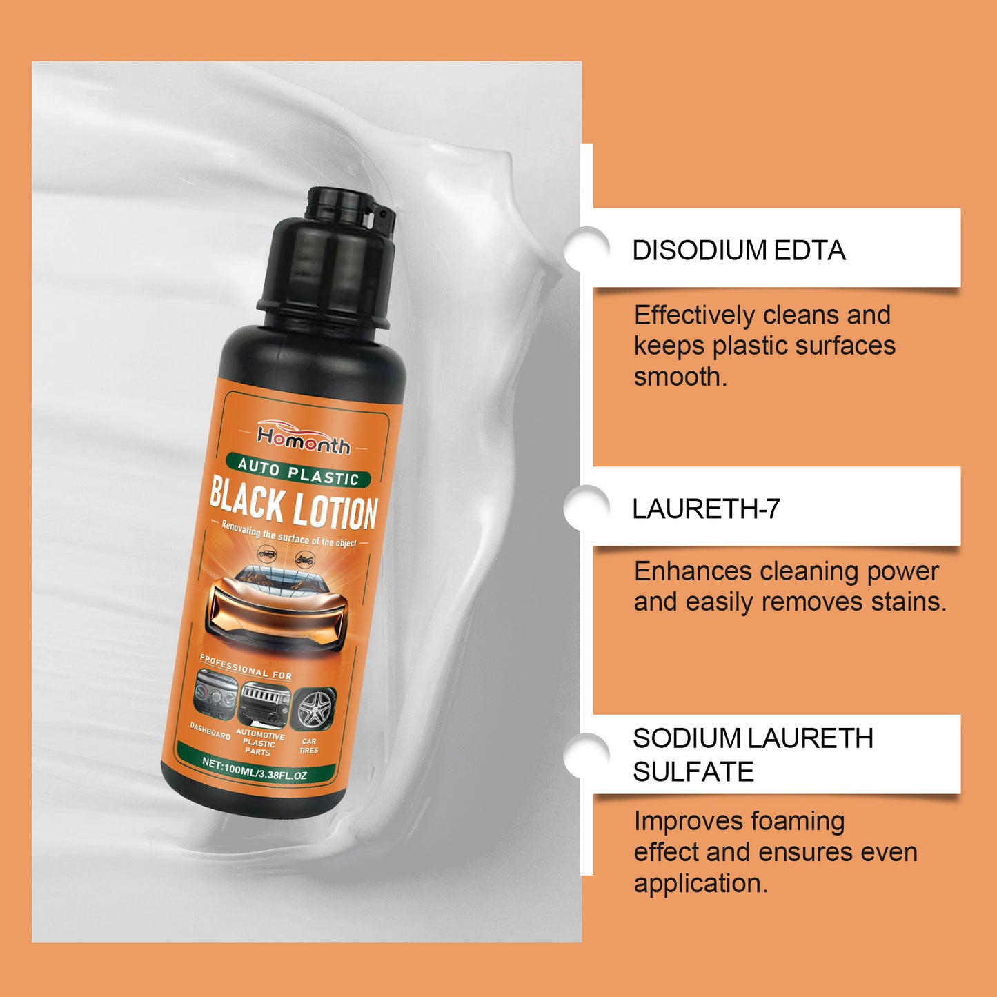 Automobile Beauty Restoration and Repair Blackening and Shining Care Plastic Refurbishing Agent 100ml