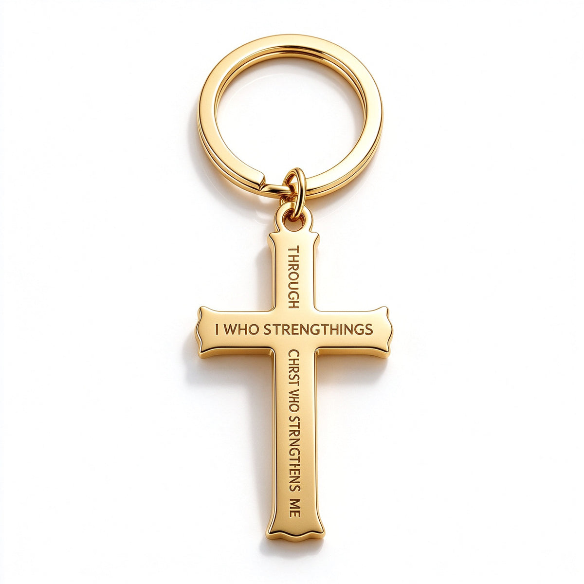 I Can Do All Things Cross Keychain - Christian Faith Gift