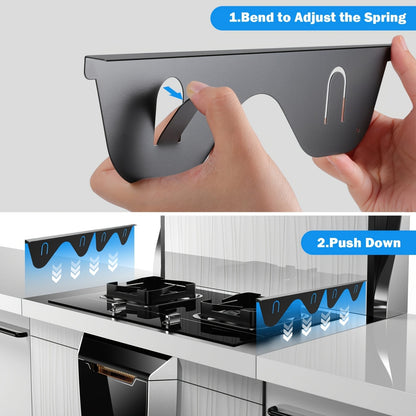 Stainless Steel Stove Gap Covers, Gap Filler, 13.8" to 27.5"