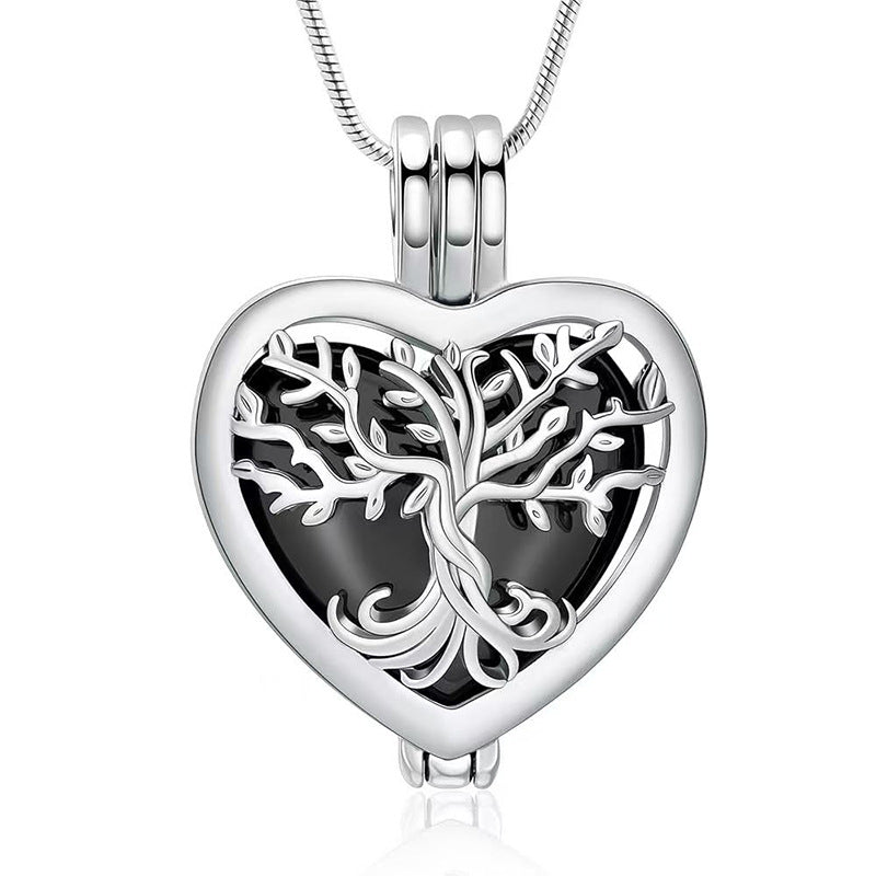 Tree of Life Urn Necklace for Ashes Heart Cremation Ashes Jewelry Memorial Jewelry Gift