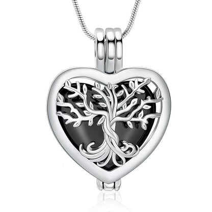 Tree of Life Urn Necklace for Ashes Heart Cremation Ashes Jewelry Memorial Jewelry Gift