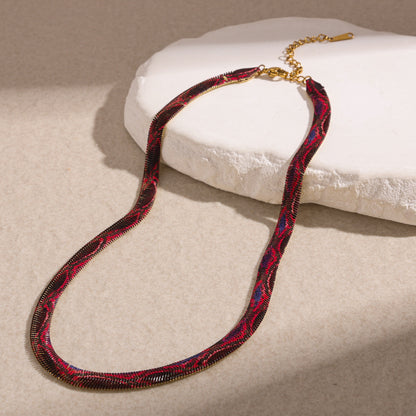 Unisexo Stylish Snakeskin-pattern Necklace