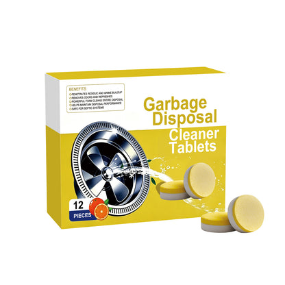 Garbage Disposal Cleaner Deodorizer Tablets 12 Pack Powerful XL Foaming Tablets with Fresh Citrus Scent