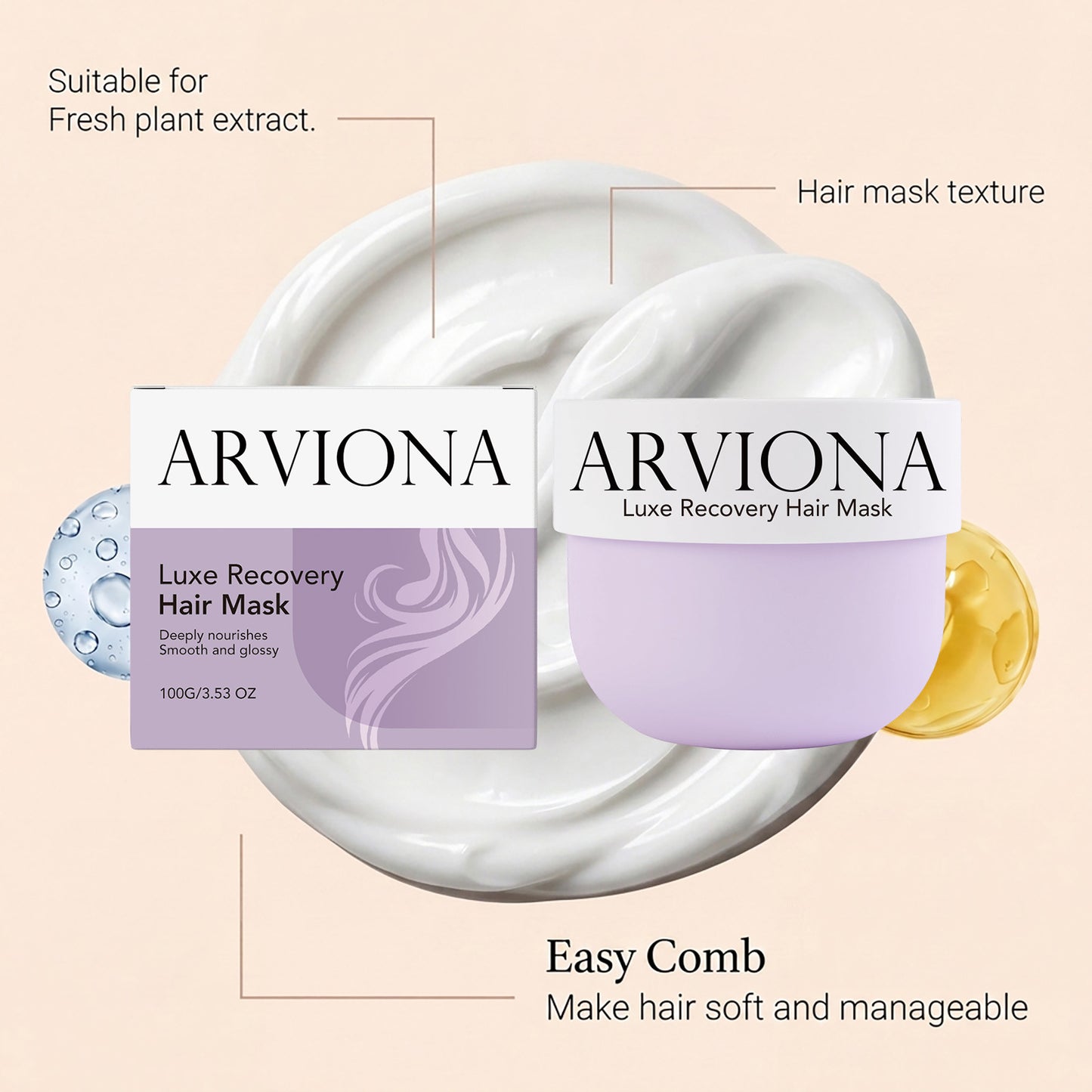 Deep Nourishing Hair Mask — Formulated with Niacinamide and Carbohydrate Complex