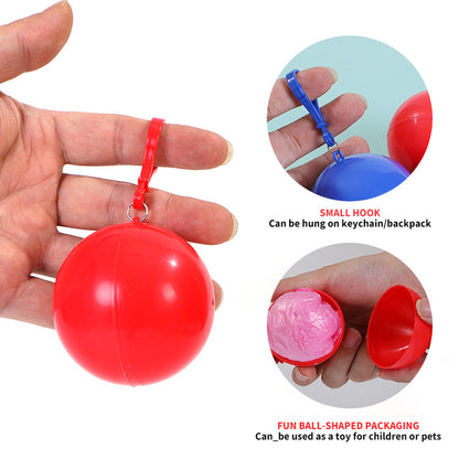 5Pcs Portable Disposable Emergency Raincoats Waterproof Rain Poncho in A Ball