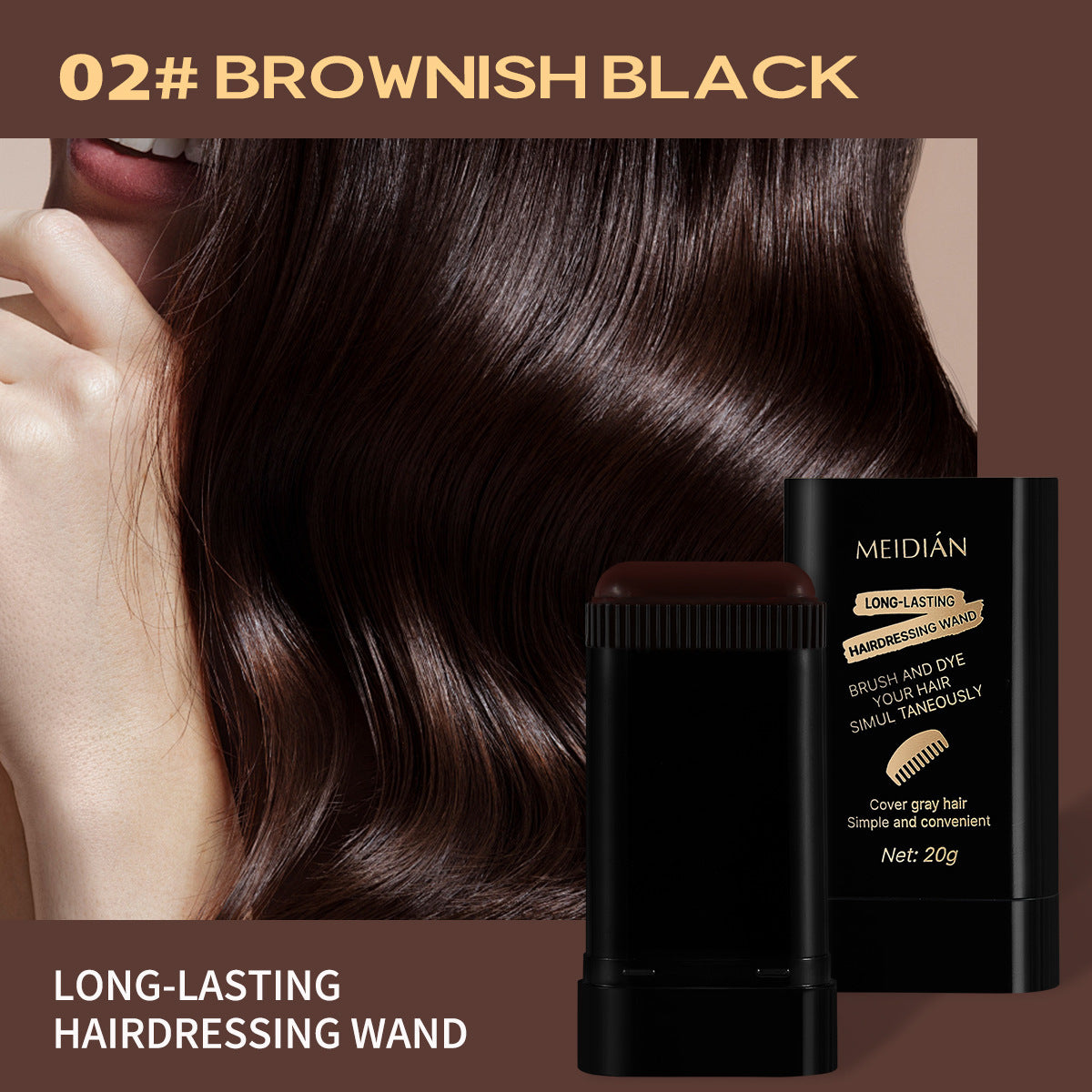 Root Touch Up Hair Color Stick for Gray Coverage