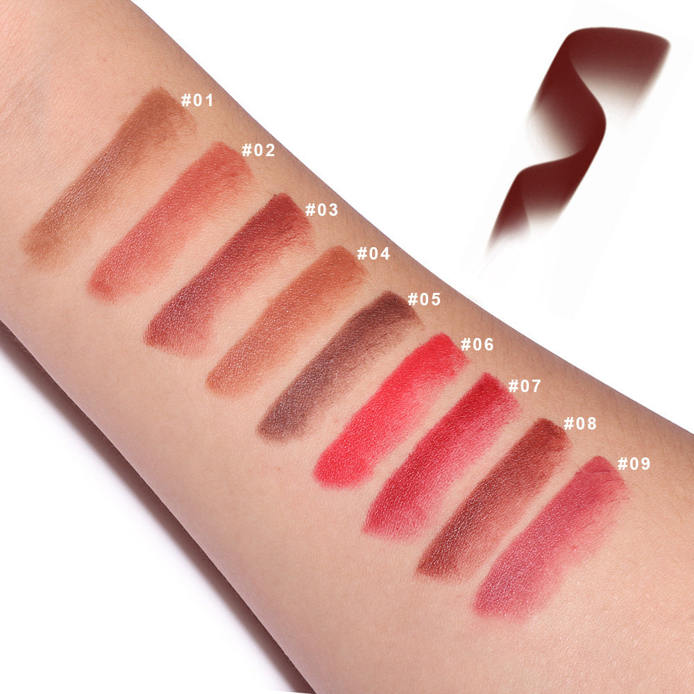 9Pcs/Set Crayon Matte Lip Liner Set,  Natural Longwear Lip Liner Pencil
