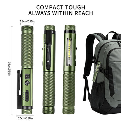 Flashlight Rechargeable,800 Lumen Small Flashlight with Magnetic Clip & Base