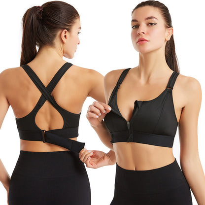 Sports Bras for Women High Impact Full Support Workout Wirefree Front Adjustable Shockproof Vest Bra
