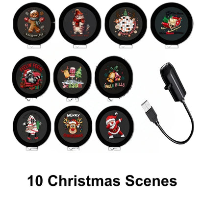 Plug-&-Play HD Christmas Projector – 6 or 10 Festive Scenes