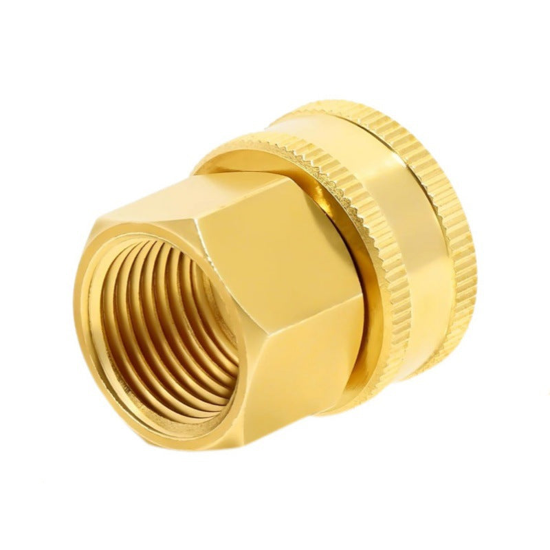 2 Pack Brass Garden Hose Adapter, Female to Female Hose Adapter Connector