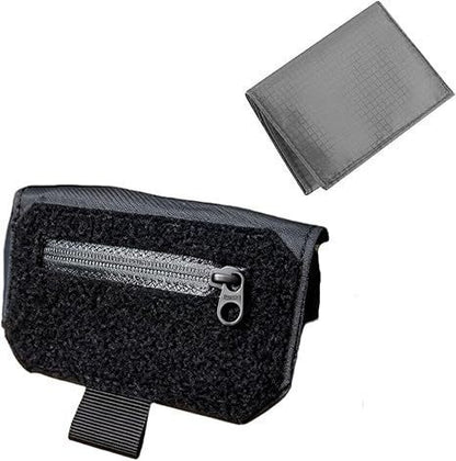 Black Tactical-Style Belt Pouch Quick Access Wallet