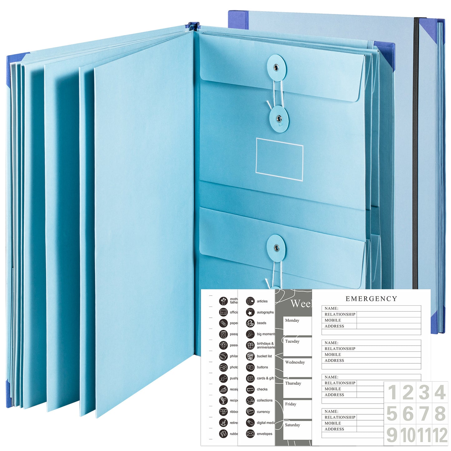 Important Document Organizer,Folders for Documents,Bound Expanding File