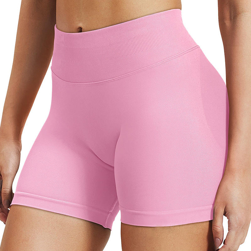 Waisted Butt-Lifting Scrunch Gym Shorts for Women -  Seamless Spandex Booty Shorts