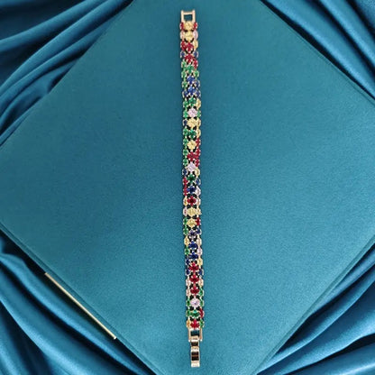 Women's Luxurious Color Zircon Bracelet — Elegant Jewelry