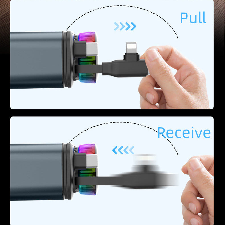 Retractable Car Charger USB C Fast Charging 120W Aromatherapy Starlight