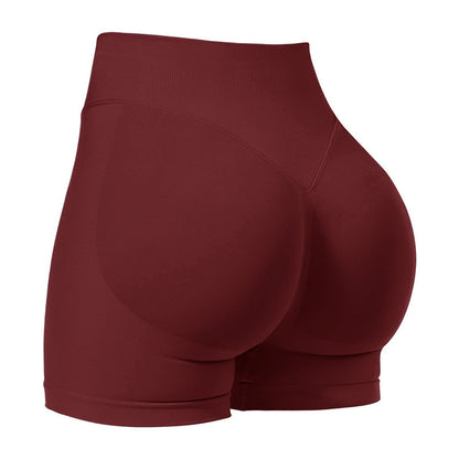 Waisted Butt-Lifting Scrunch Gym Shorts for Women -  Seamless Spandex Booty Shorts