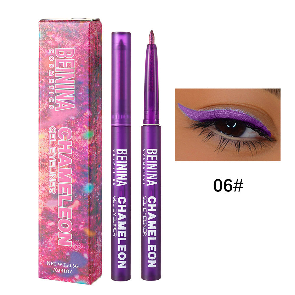 6pcs Melt-On Eyeliner Smooth Metallic Multichrome, Waterproof, Long-Lasting