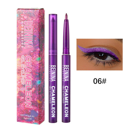 6pcs Melt-On Eyeliner Smooth Metallic Multichrome, Waterproof, Long-Lasting