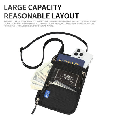 RFID Blocking Passport Holder, Multi-Passport Pouch, Easy to Conceal Travel Pouch