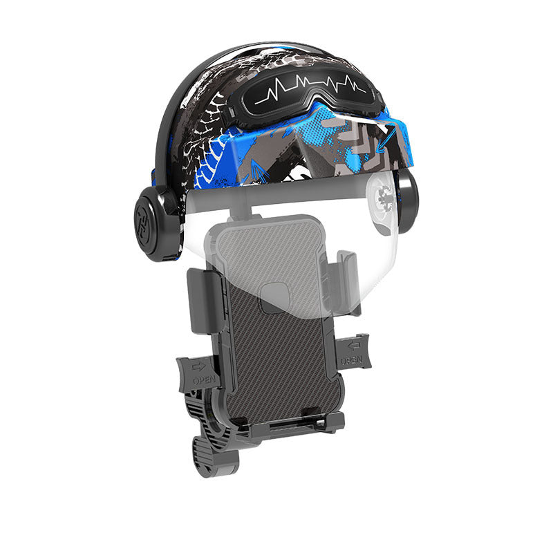 Motorcycle Phone Mount with Sunshade Clamp for Rearview Mirror Phone Holder for Smartphones