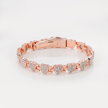 Ultra Strength Magnetic Bracelet with 3800 Gauss Neodymium Magnets & Dazzling Cubic Zirconia