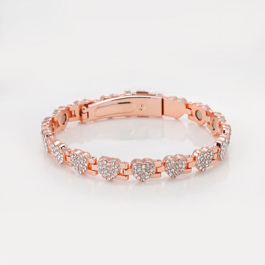 Ultra Strength Magnetic Bracelet with 3800 Gauss Neodymium Magnets & Dazzling Cubic Zirconia