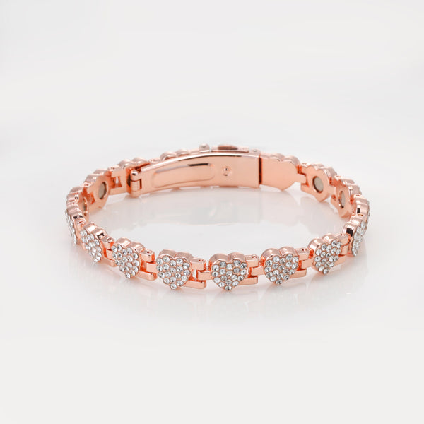 Ultra Strength Magnetic Bracelet with 3800 Gauss Neodymium Magnets & Dazzling Cubic Zirconia