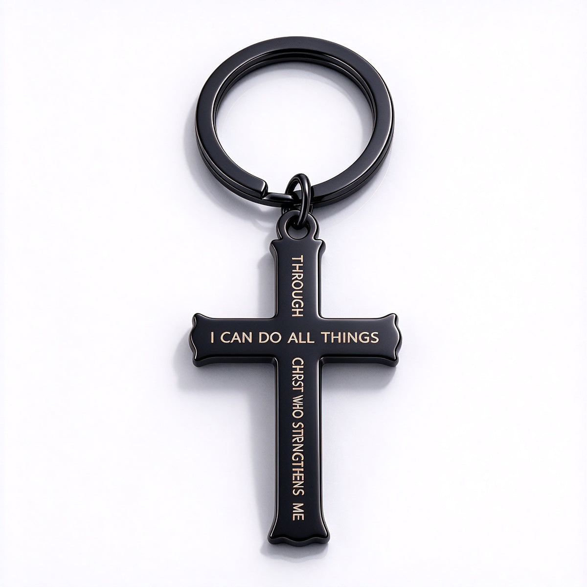 I Can Do All Things Cross Keychain - Christian Faith Gift