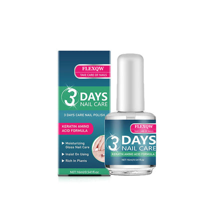 3 Days Nail Care Polish, Keratin Amino Acid Nail Oil, Moisturizing Clear Nail Care Gloss