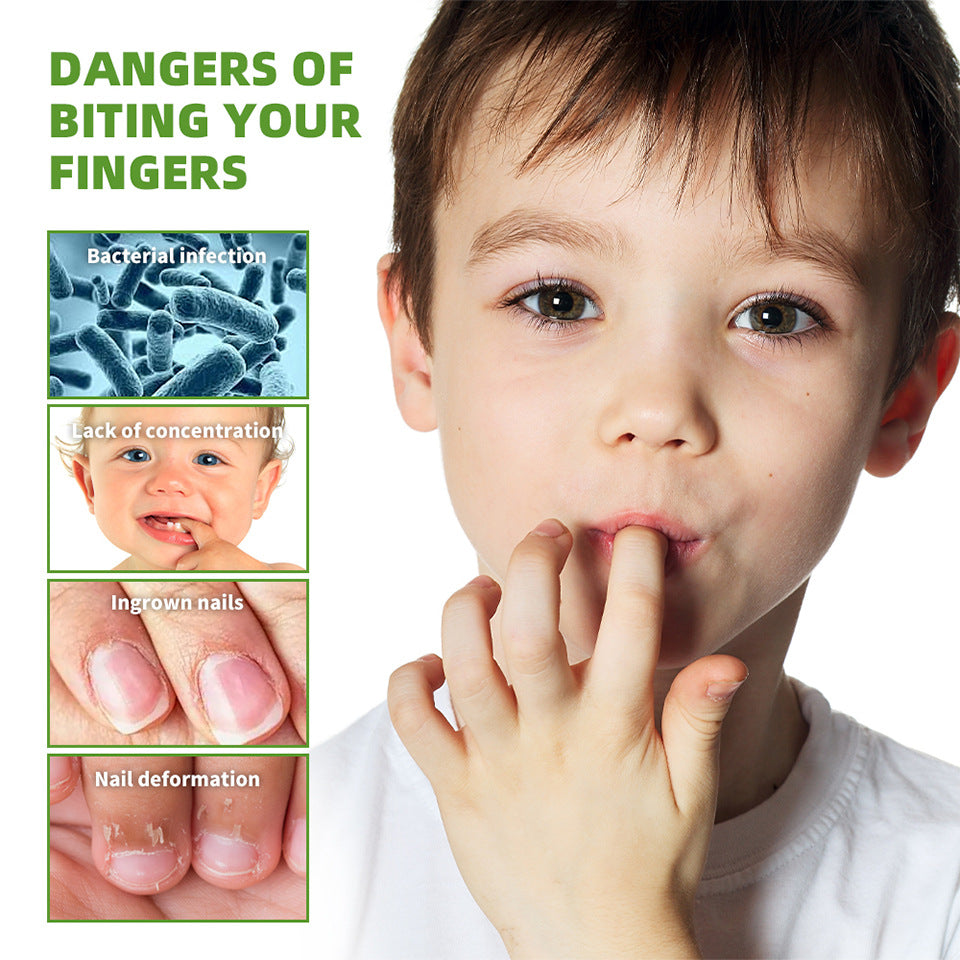 2Pcs Anti-Nail Biting Pen for Kids & Adults, Bitter Taste Nail Polish, 2-in-1 Nail Hardener & Daily Nail Care